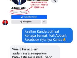 Marak: Modus Penipuan Mengatas Namakan Kapolsek bandar. Jufrizal Sebagai kapolsek Berikan himbauan!!