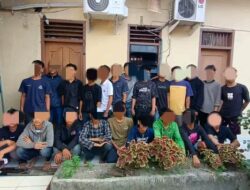 Polsek Hamparan Perak Tangkap 22 Remaja Anggota Genk Motor yang Hendak Tawuran