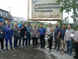 Kapolres Pelabuhan Belawan Bersama Tim Baharkam Polri Tinjau Jalur Pipa Minyak PT. Pertamina