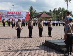 Upacara Kenaikan Pangkat: Kapolres Pimpin 18 Personel Polres Pidie Jaya Raih Kenaikan Pangkat