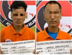 Sat Narkoba Polres Pelabuhan Belawan Tangkap 2 Pengedar dan 1 Pengguna Narkoba di Mabar Hilir