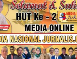 Pimred Media Nasionaljurnalis.com Mengucapkan Ribuan Terima kasih Pada Masyarakat dan Rekan Jurnalis Yang Hadir